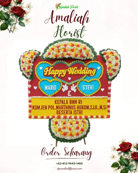 Papan Bunga Pernikahan Trenten